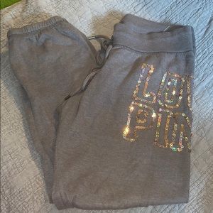 VS PINK sequin jogger